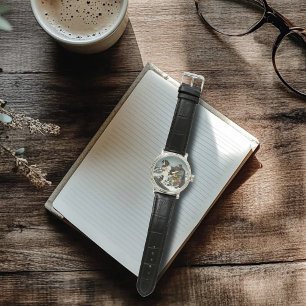 Saint Bernard Dog Zwarf Fantasy Armbanduhr