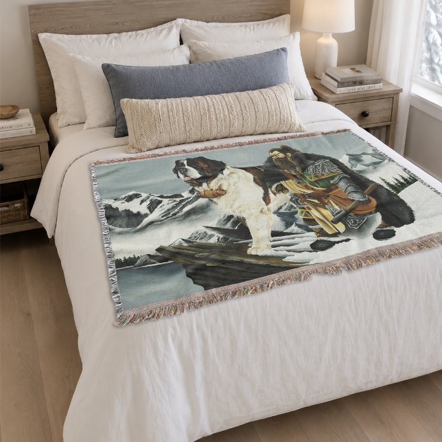 Saint Bernard Dog Zwarf Fantasy Decke (Von Creator hochgeladen)