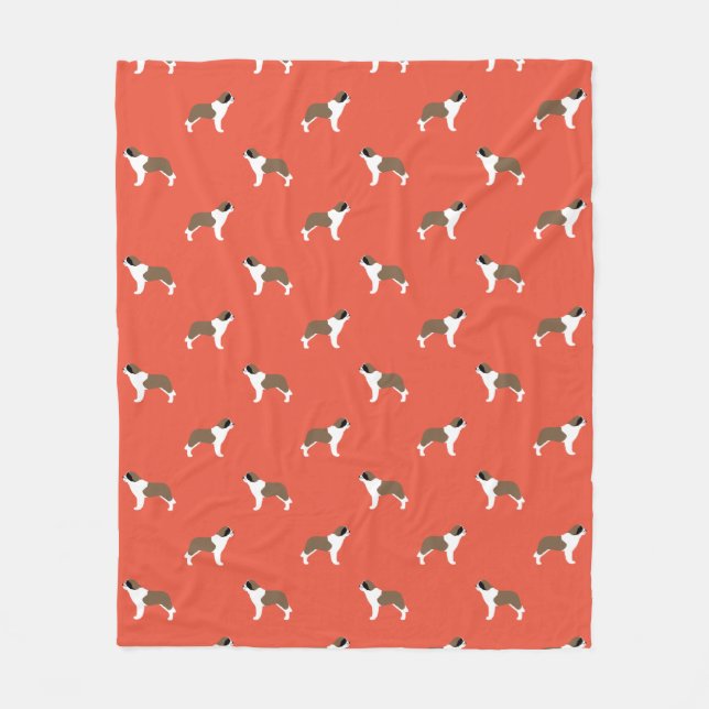 Saint Bernard Dogs Pattern Fleecedecke (Vorderseite)