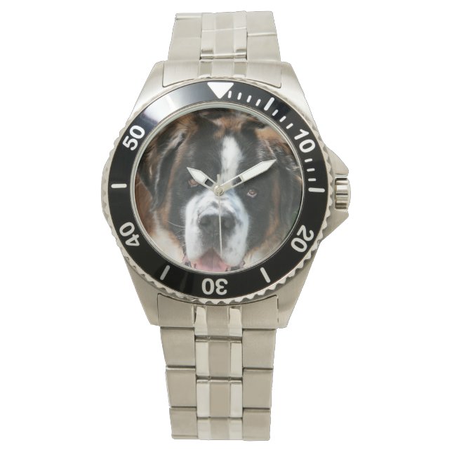 Saint Bernard Face Armbanduhr (Vorderseite)