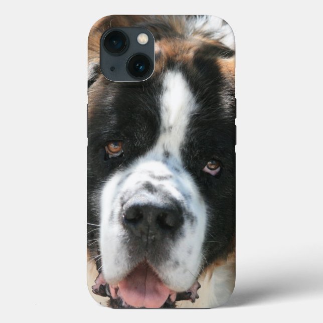 Saint Bernard Face Case-Mate iPhone Hülle (Rückseite)