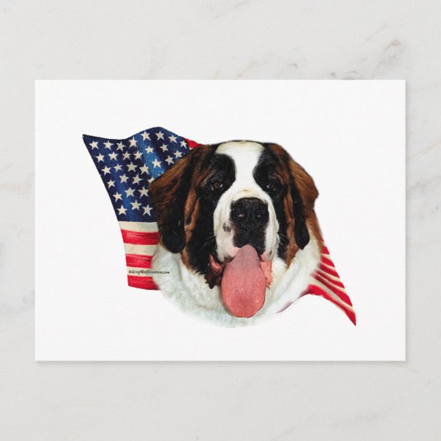 Saint-Bernard-Flagge Postkarte (Vorderseite)