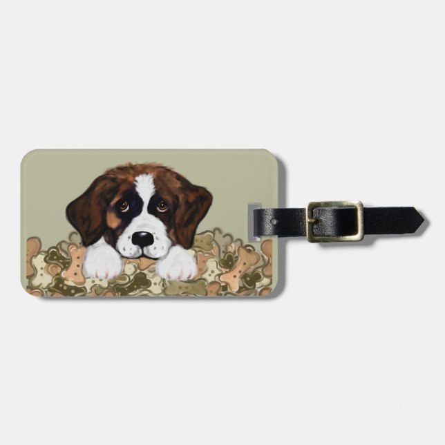 Saint Bernard Gepäckanhänger (Vorderseite horizontal)