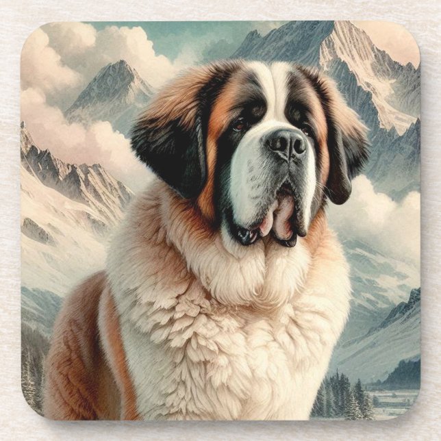 Saint Bernard Getränkeuntersetzer (Vorderseite)