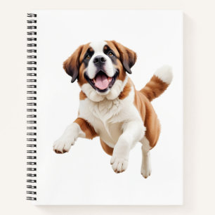 Saint Bernard glücklich Spielspass in der Luft spr Notizbuch