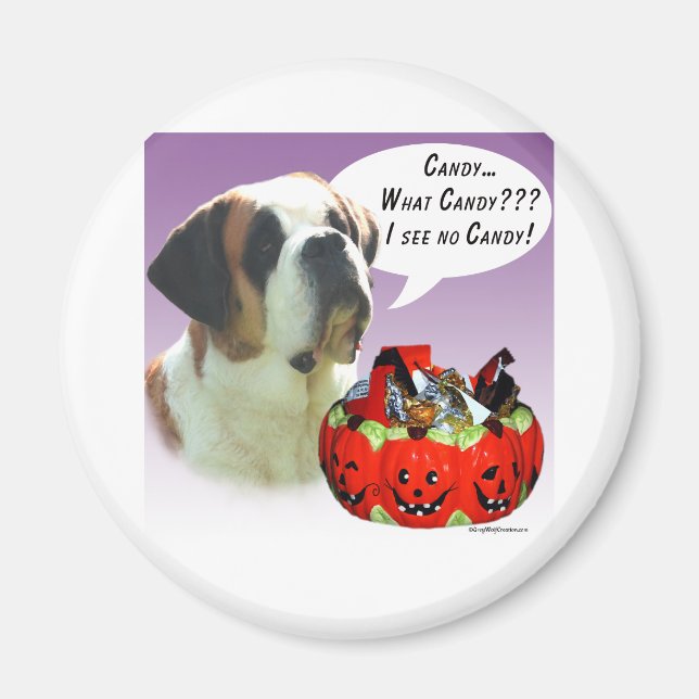 Saint Bernard Halloween Candy Magnet (Vorne)