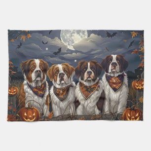 Saint Bernard Halloween Spooky Geschirrtuch
