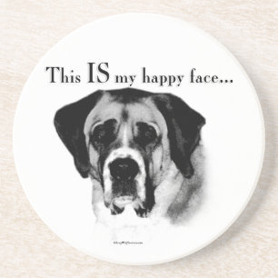 Saint Bernard Happy Face Getränkeuntersetzer