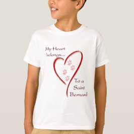 Saint Bernard Heart Belongs T-Shirt
