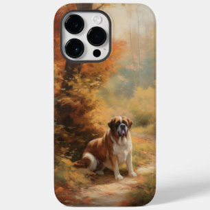 Saint Bernard im Herbst Leaves Fall Inspiriert Case-Mate iPhone 14 Pro Max Hülle