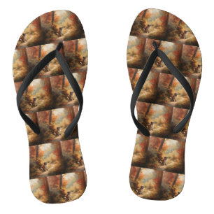 Saint Bernard im Herbst Leaves Fall Inspiriert Flip Flops