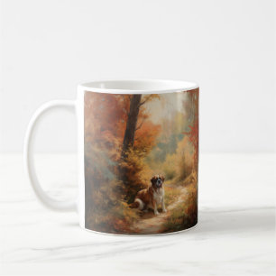 Saint Bernard im Herbst Leaves Fall Inspiriert Kaffeetasse