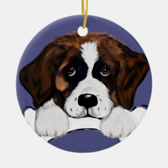 Saint Bernard Keramik Ornament (Vorne)