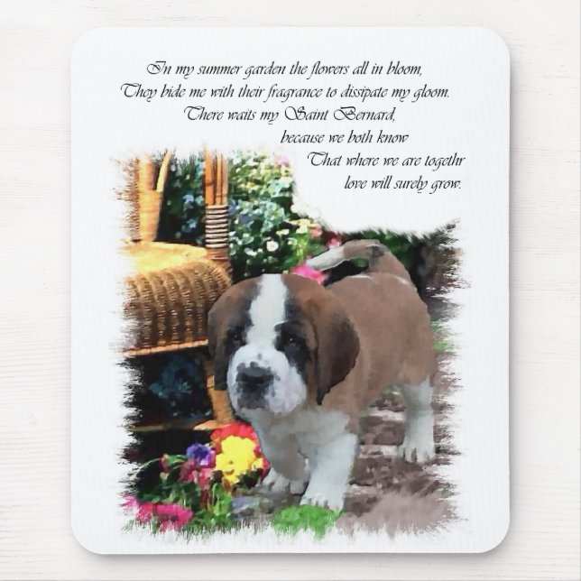 Saint Bernard Kunstgeschenke Mousepad (Vorne)