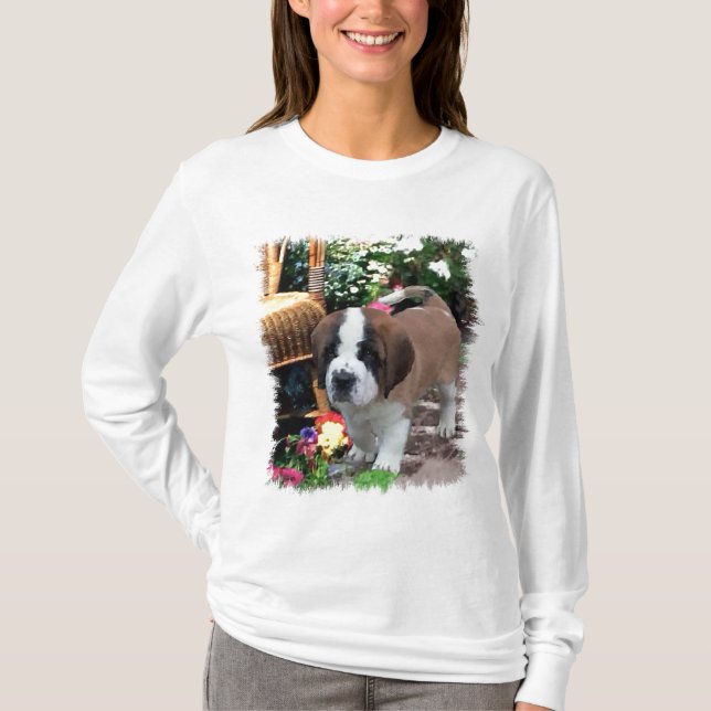 Saint Bernard Kunstgeschenke T-Shirt (Vorderseite)