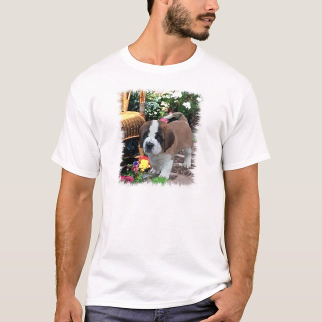 Saint Bernard Kunstgeschenke T-Shirt (Vorderseite)