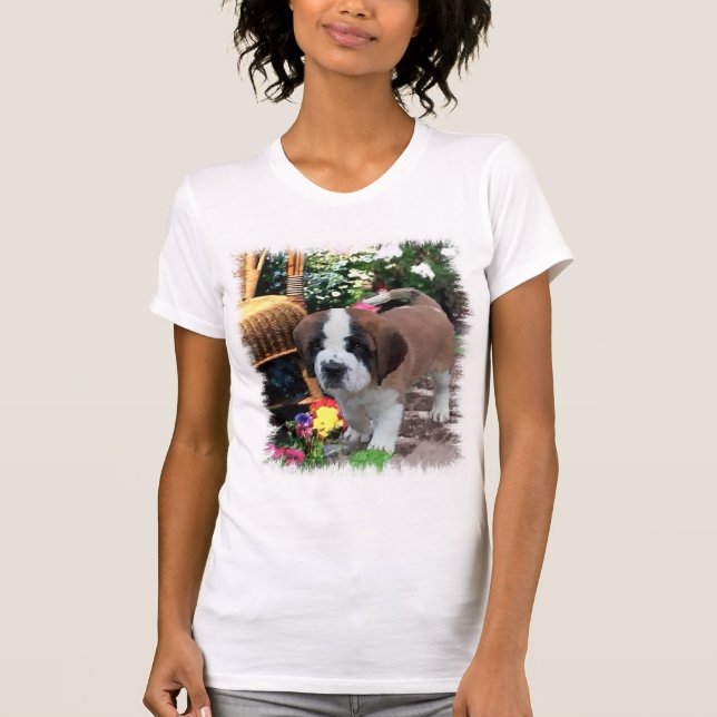 Saint Bernard Kunstgeschenke T-Shirt (Vorderseite)