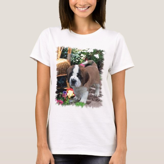 Saint Bernard Kunstgeschenke T-Shirt (Vorderseite)