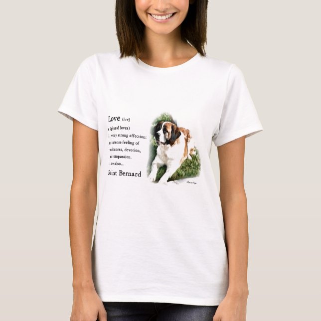 Saint Bernard Kunstgeschenke T-Shirt (Vorderseite)