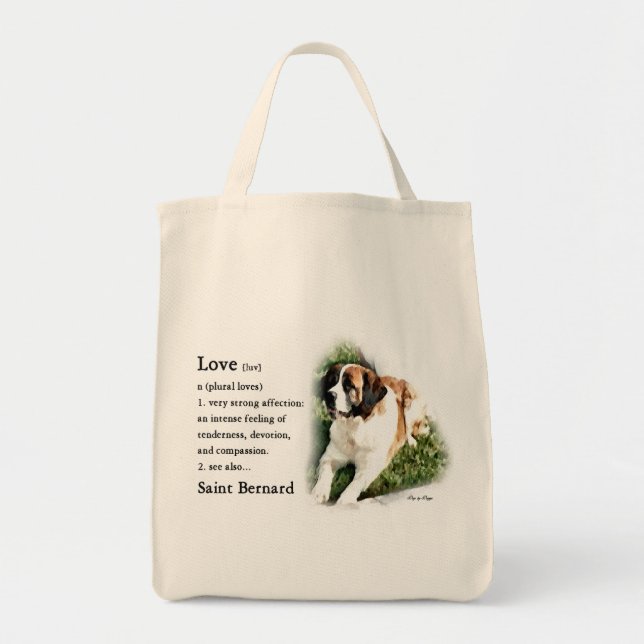 Saint Bernard Kunstgeschenke Tragetasche (Vorne)