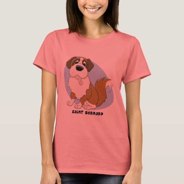 Saint Bernard Ladys Ringer T - Shirt (Vorderseite)