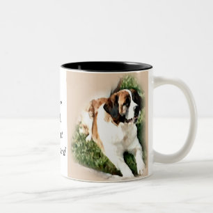 Saint Bernard Lovers Geschenke Zweifarbige Tasse