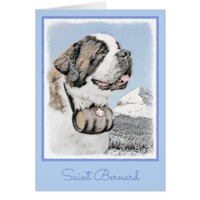 Saint Bernard Malerei - Niedliche Original Hunde K (Vorne)