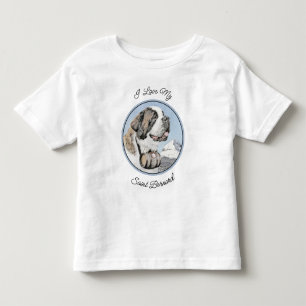 Saint Bernard Malerei - Niedliche Original Hunde K Kleinkind T-shirt