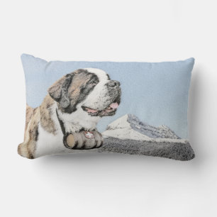 Saint Bernard Malerei - Niedliche Original Hunde K Lendenkissen