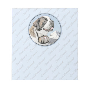 Saint Bernard Malerei - Niedliche Original Hunde K Notizblock