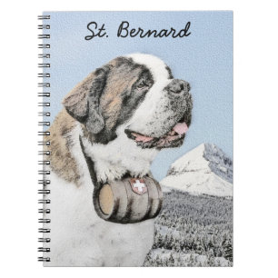 Saint Bernard Malerei - Niedliche Original Hunde K Notizblock