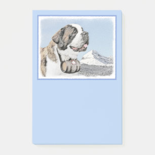 Saint Bernard Malerei - Niedliche Original Hunde K Post-it Klebezettel