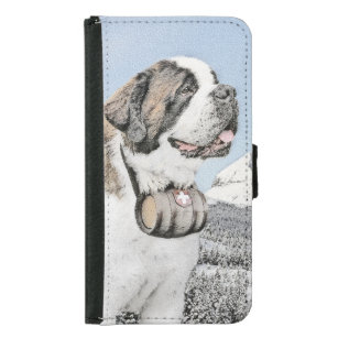 Saint Bernard Malerei - Niedliche Original Hunde K Samsung Galaxy S5 Geldbeutel Hülle