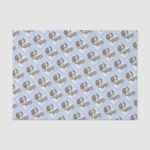 Saint Bernard Malerei - Niedliche Original Hunde K Seidenpapier