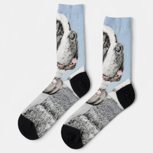 Saint Bernard Malerei - Niedliche Original Hunde K Socken