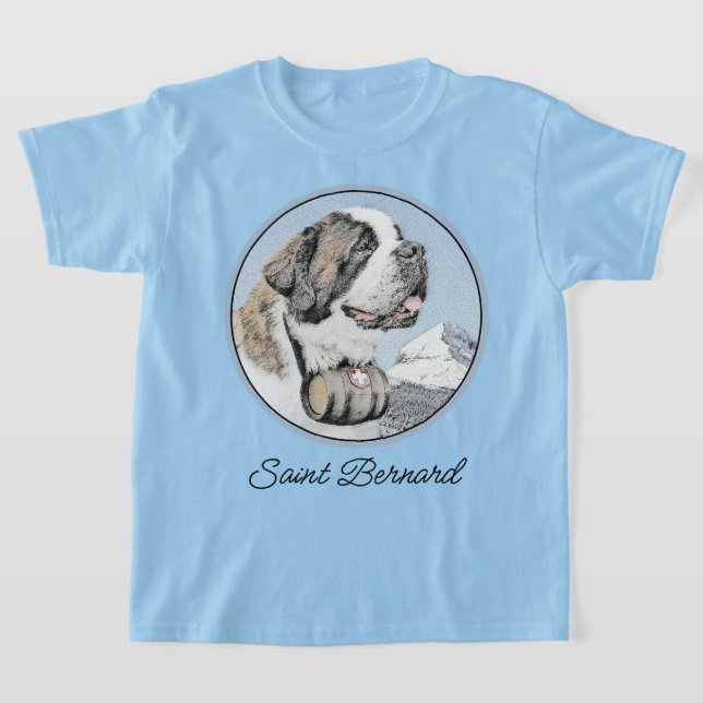 Saint Bernard Malerei - Niedliche Original Hunde K T-Shirt (Ablage )