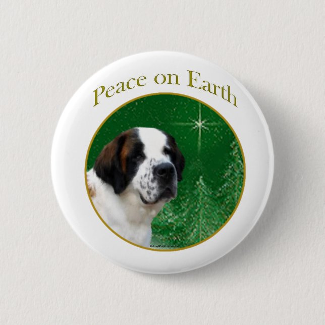 Saint Bernard Peace Button (Vorderseite)