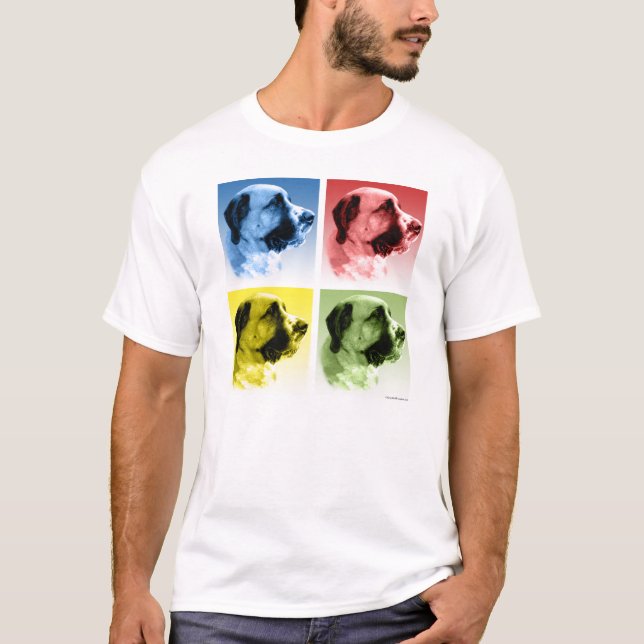 Saint Bernard Pop Art T-Shirt (Vorderseite)