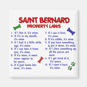 SAINT BERNARD Property Laws 2 Magnet