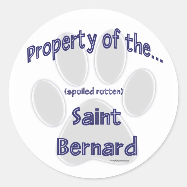 Saint Bernard Property Sticker (Vorderseite)