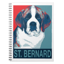 Saint Bernard Puppy Hope Political Parody Design Notizblock