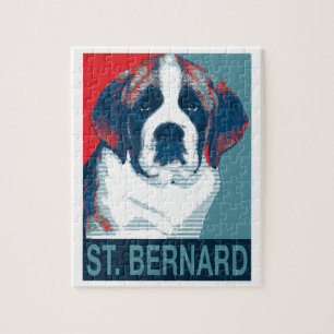 Saint Bernard Puppy Hope Political Parody Design Puzzle