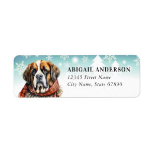 Saint Bernard Rücksendeadressen-Aufklebers