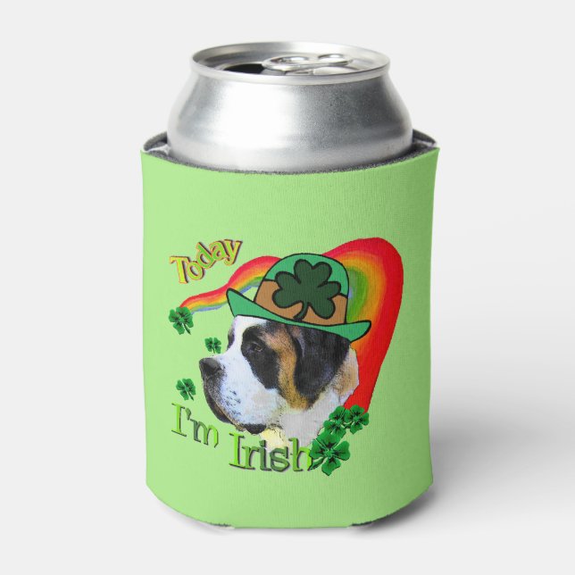 Saint Bernard St Patricks Day Dosenkühler (Kanne Vorderseite)