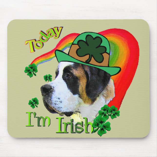 Saint Bernard St Patricks Day Mousepad (Vorne)