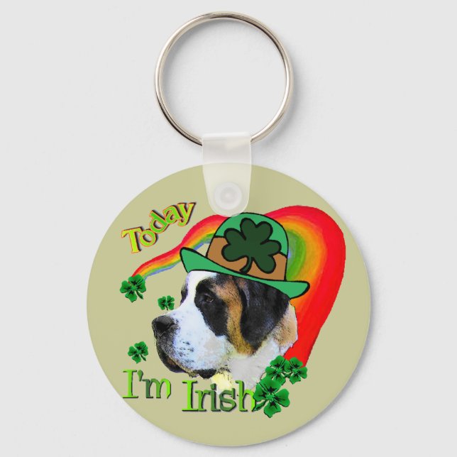 Saint Bernard St Patricks Day Schlüsselanhänger (Vorderseite)
