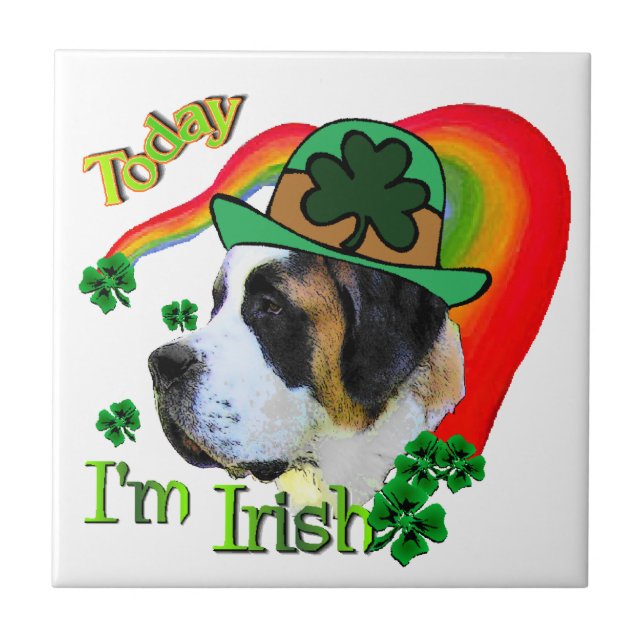Saint Bernard St Patricks Fliese (Vorderseite)