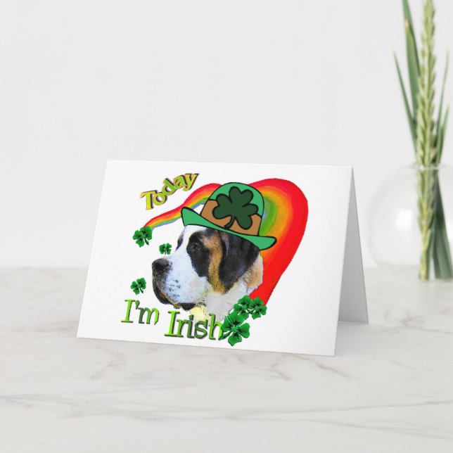 Saint Bernard St Patricks Karte (Vorderseite)