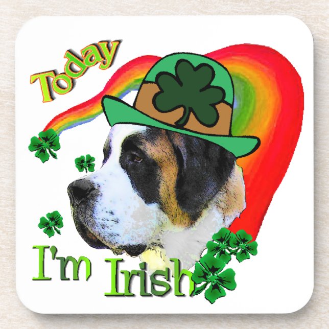 Saint Bernard St Patricks Untersetzer (Vorderseite)