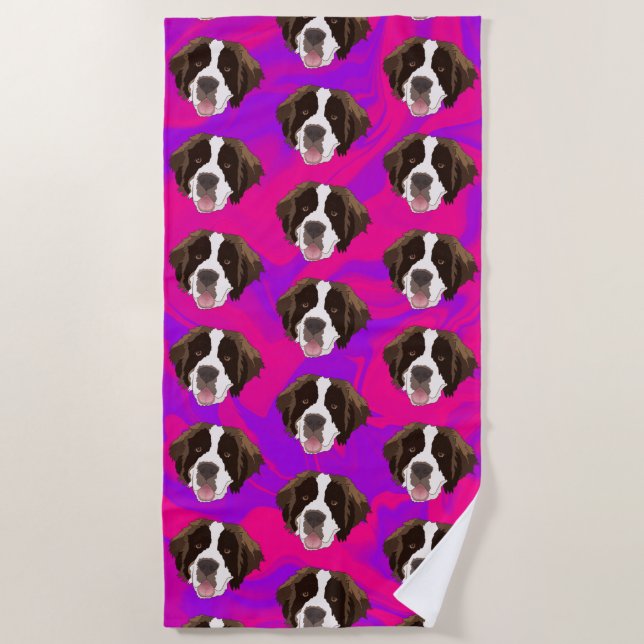 Saint Bernard Strandtuch (Vorderseite)
